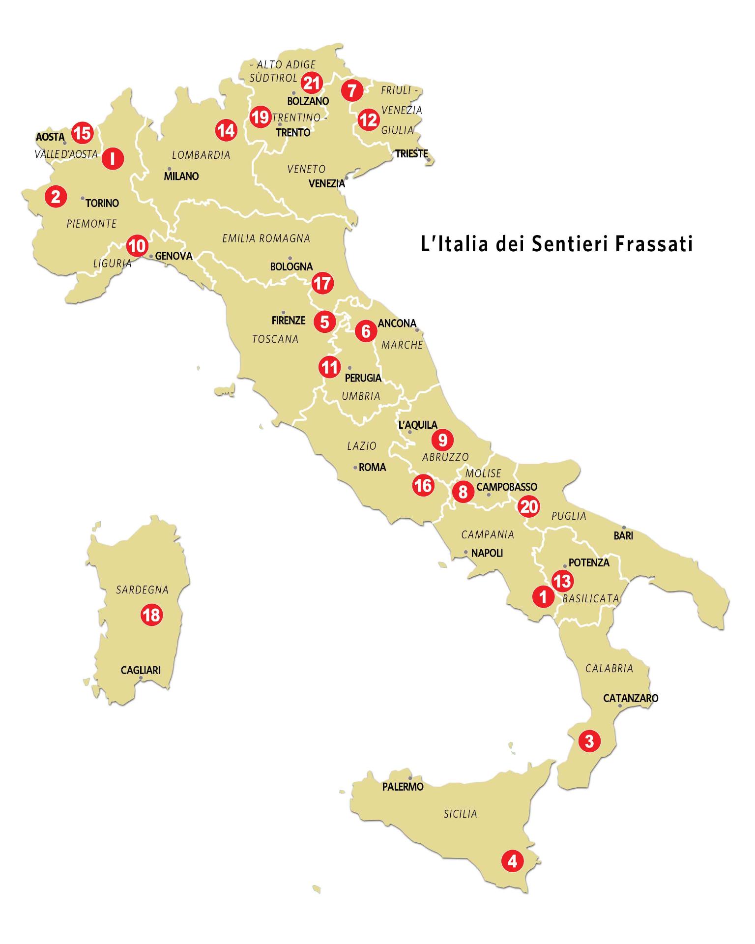 Mappa Sentieri Frassati Italia