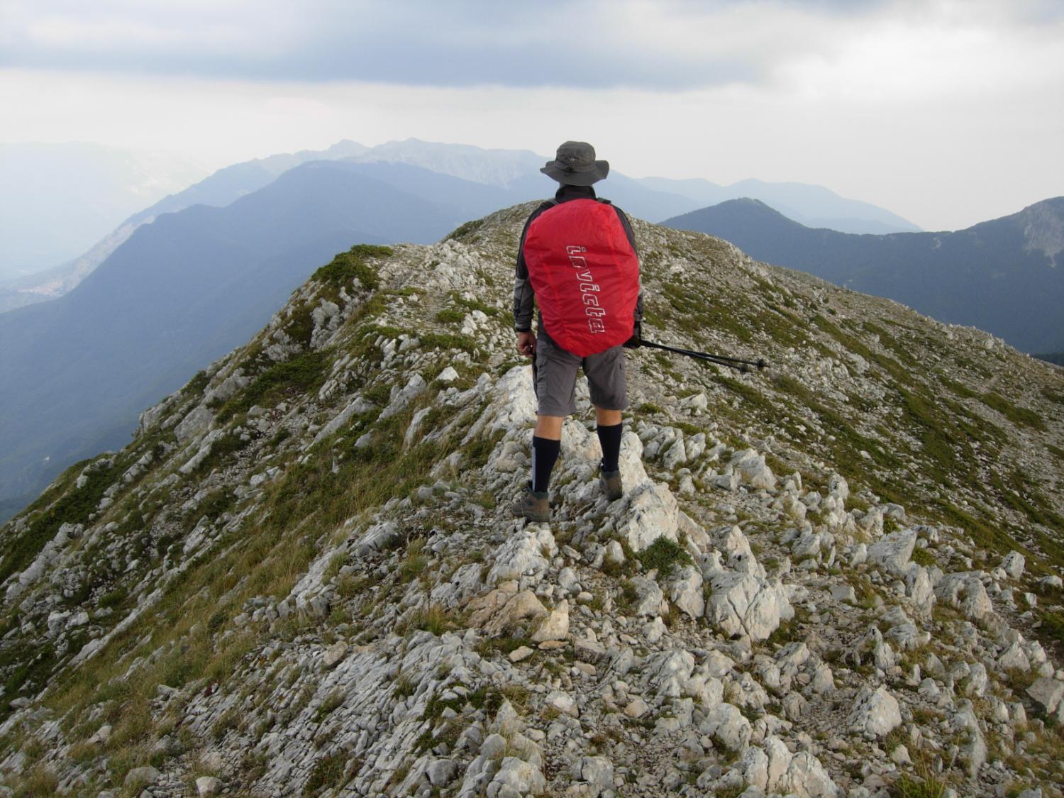 Sguardo a sud dalla cima del monte Crepacuore (foto Antonello Sica)