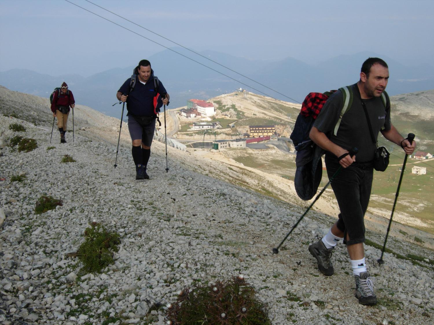 Partenza da Campo Catino per la terza tappa (foto Antonello Sica)