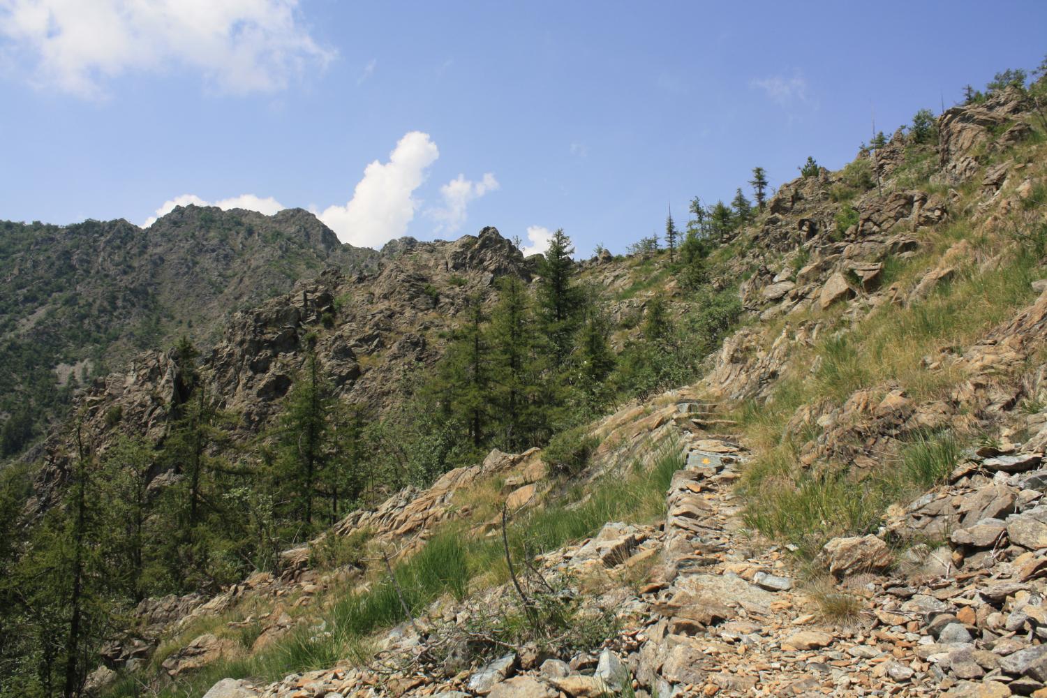 Salendo al Col Lunella (foto Osvaldo Cagliero)