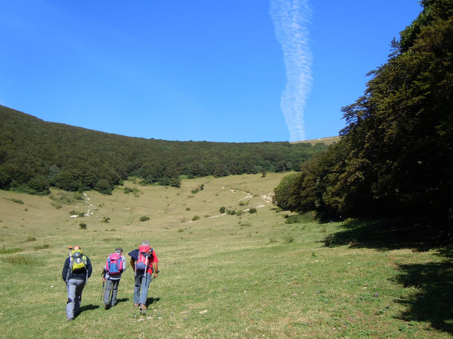 A Valpiana lungo la diramazione per la vetta del Monte Morcia (foto Archivio Sentieri Frassati)